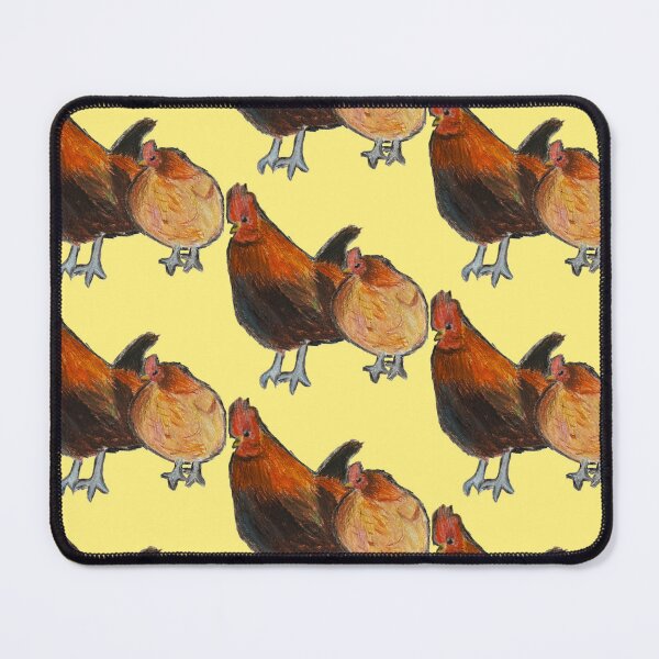 Item preview, Chickens - simple yellow background designed and sold by woodland-towers.