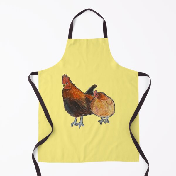 Item preview, Chickens - simple yellow background designed and sold by woodland-towers.