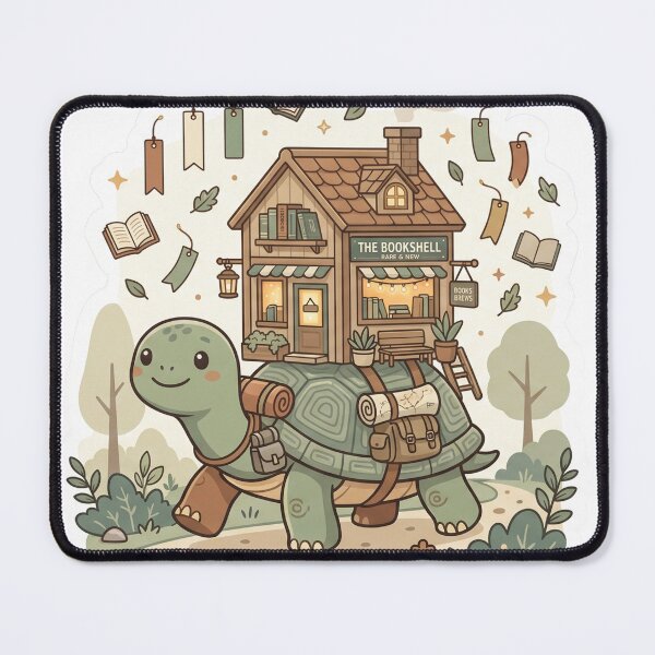 Item preview, Wandering Bookshop Turtle Sticker designed and sold by CuteRage.
