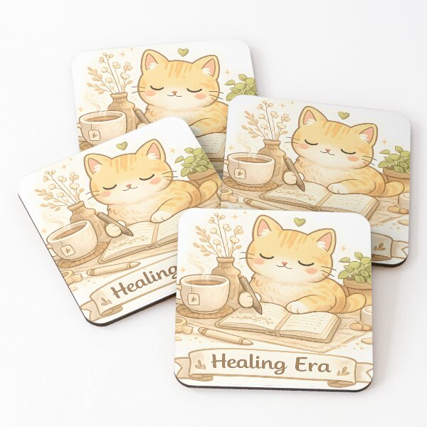 Item preview, Healing Era Cat Sticker Wellness Art designed and sold by veralchhaya.