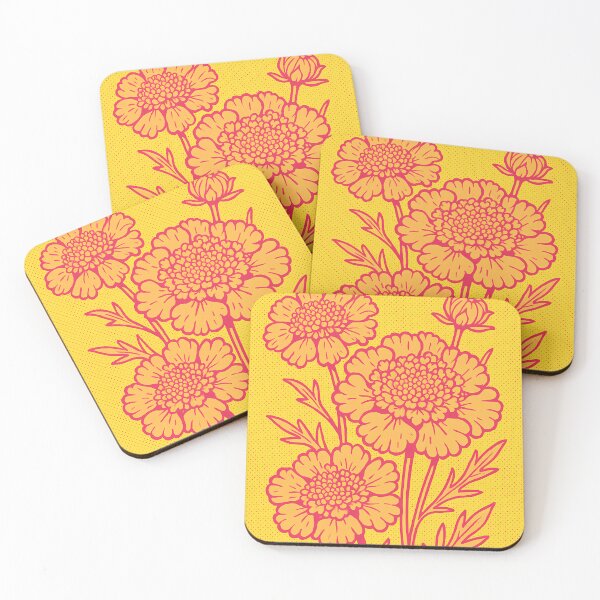 Item preview, Retro Pop Art Poster Illustration of Scabiosa Flowers | Bold Botanical Floral Print with Soft Textured Blooms & Wild Meadow Aesthetic | Vintage Cottage Garden Wall Art Decor designed and sold by PaintedPixels01.
