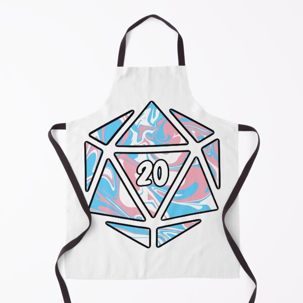 Item preview, transgender flag d20 designed and sold by lilypadblue.