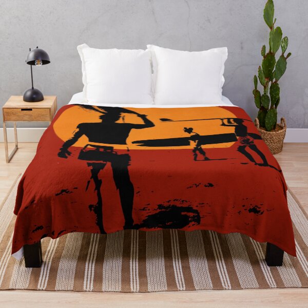 Item preview, Retro 1960s Surfing Silhouette Orange Sun - The Endless Summer designed and sold by Schulz Lightprint Studio.