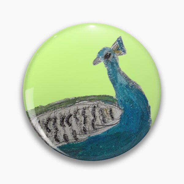 Item preview, Peacock - simple green background designed and sold by woodland-towers.