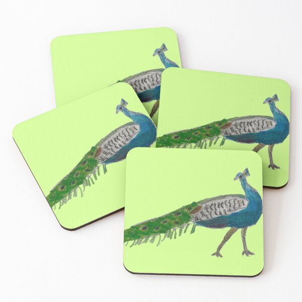 Item preview, Peacock - simple green background designed and sold by woodland-towers.