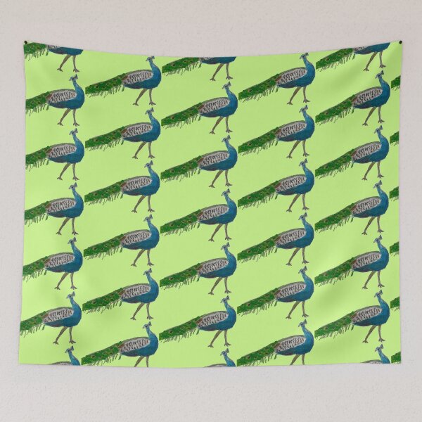 Item preview, Peacock - simple green background designed and sold by woodland-towers.