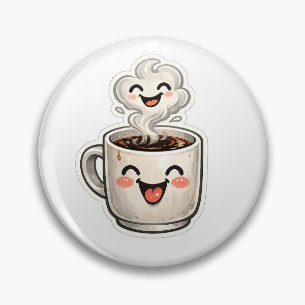 Item preview, Funny coffee cup with steam face sticker designed and sold by OmarStore97.