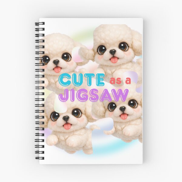 Item preview, Cute as a Jigsaw Fluffy Poodle Puppy Family Art designed and sold by Soluna Studio.