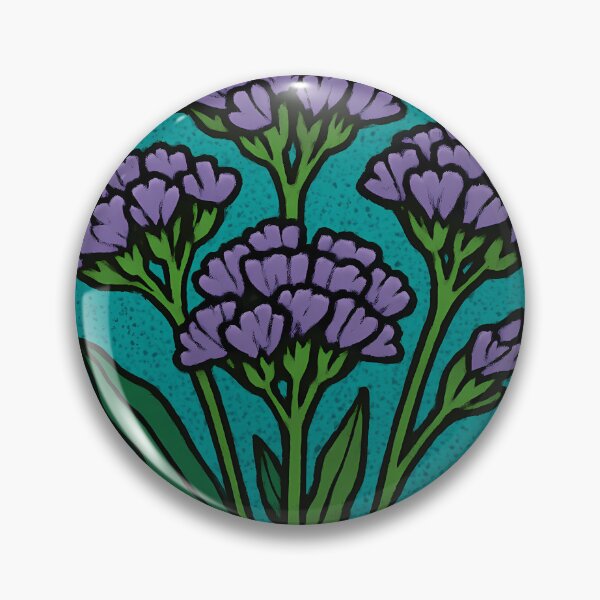 Item preview, Retro Pop Art Poster Illustration of Statice Flowers | Bold Dried Floral Botanical Print with Vibrant Paper-Like Blooms & Coastal Meadow Aesthetic | Vintage Wall Art Decor designed and sold by PaintedPixels01.