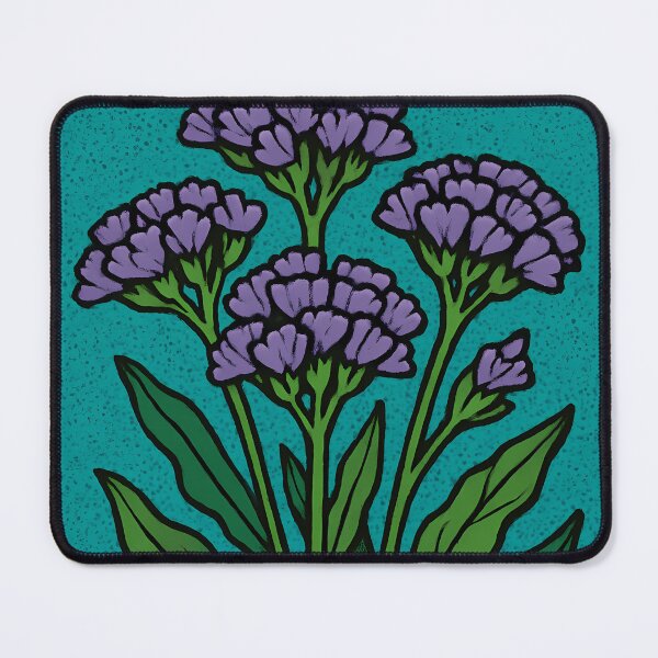 Item preview, Retro Pop Art Poster Illustration of Statice Flowers | Bold Dried Floral Botanical Print with Vibrant Paper-Like Blooms & Coastal Meadow Aesthetic | Vintage Wall Art Decor designed and sold by PaintedPixels01.