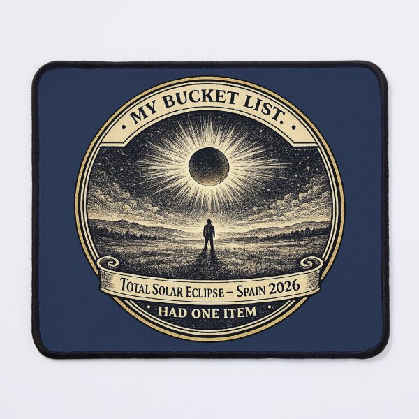 Item preview, My Bucket List Had One Item Solar Eclipse Spain 2026 designed and sold by CalmCapy Co.