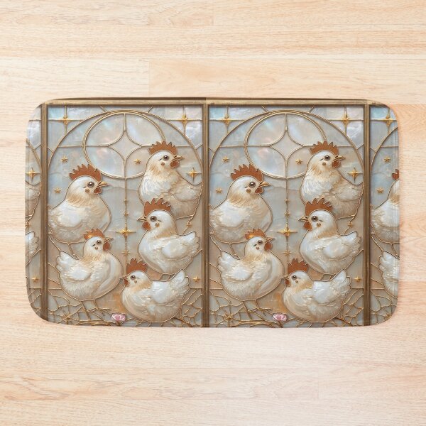 Item preview, Chickens Under Magical Stained Glass Moon designed and sold by BriSher.