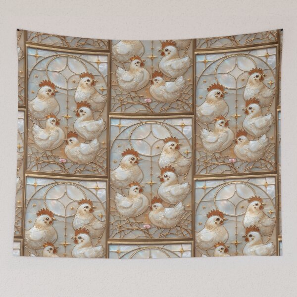 Item preview, Chickens Under Magical Stained Glass Moon designed and sold by BriSher.