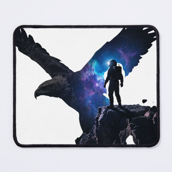Item preview, Space Eagle Astronaut Cosmic Silhouette Art designed and sold by Common-Standard.