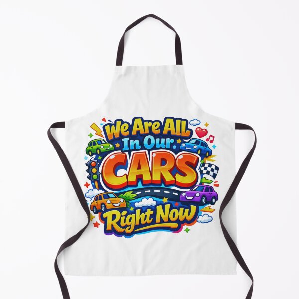 Item preview, We Are All In Our Cars Right Now – Cute Colorful Cartoon Car Design designed and sold by MerchlyMike.