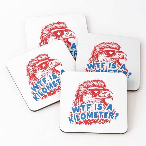 Item preview, WTF is A Kilometer Patriotic Eagle Humor designed and sold by AnitaBice.