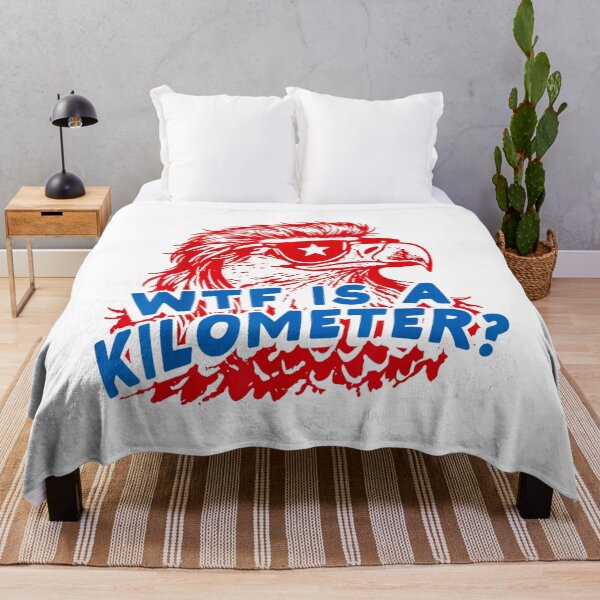 Item preview, WTF is A Kilometer Patriotic Eagle Humor designed and sold by AnitaBice.
