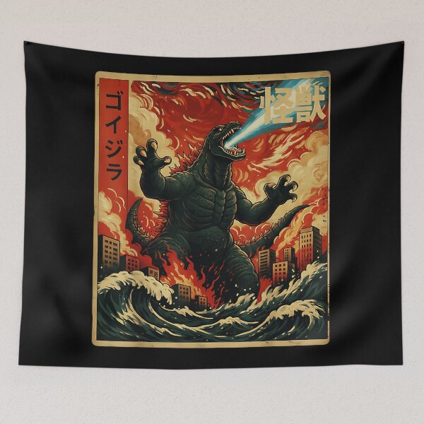 Item preview, Kaiju Japanese Monster Fan designed and sold by SeraXYZ.