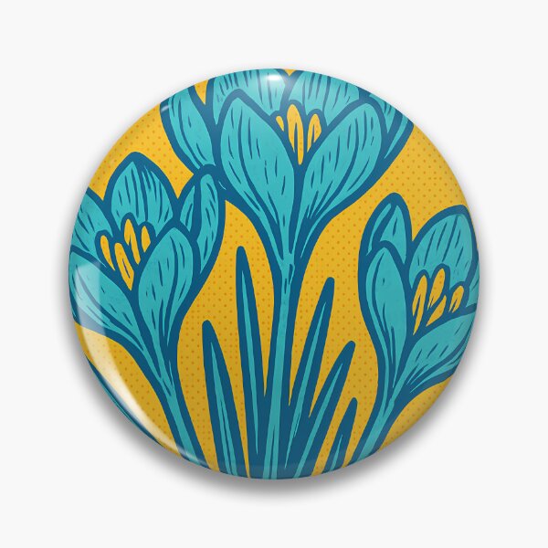 Item preview, Retro Pop Art Poster Illustration of Crocus Flowers | Bold Early Spring Botanical Print with Vibrant Purple Blooms & Snowmelt Garden Aesthetic | Vintage Floral Wall Art Decor designed and sold by PaintedPixels01.