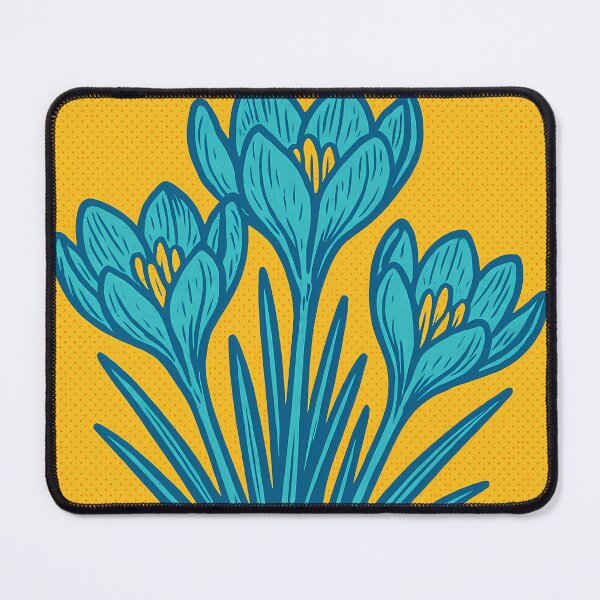 Item preview, Retro Pop Art Poster Illustration of Crocus Flowers | Bold Early Spring Botanical Print with Vibrant Purple Blooms & Snowmelt Garden Aesthetic | Vintage Floral Wall Art Decor designed and sold by PaintedPixels01.