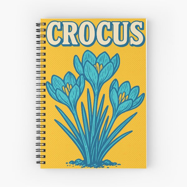 Item preview, Retro Pop Art Poster Illustration of Crocus Flowers | Bold Early Spring Botanical Print with Vibrant Purple Blooms & Snowmelt Garden Aesthetic | Vintage Floral Wall Art Decor designed and sold by PaintedPixels01.