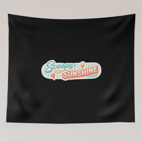 Item preview, Scoops of Sunshine Ice Cream Sticker designed and sold by FestivityFinds.