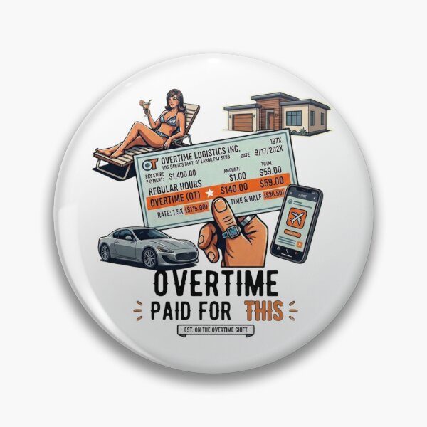 Item preview, Overtime Paid For This Retro Paycheck designed and sold by VintryOff.