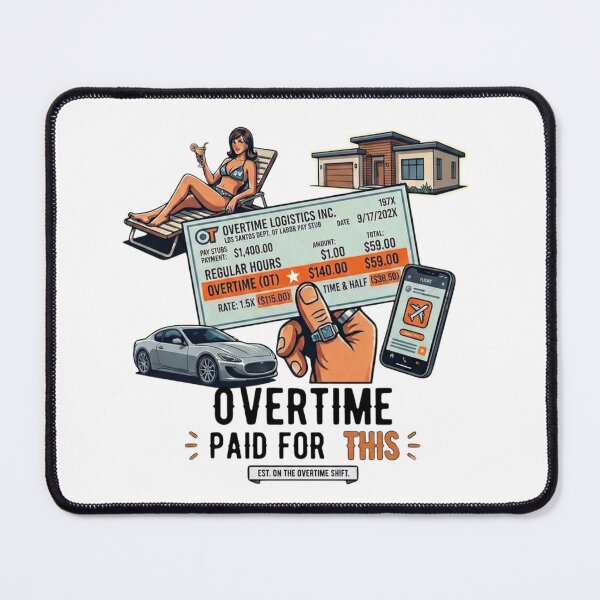 Item preview, Overtime Paid For This Retro Paycheck designed and sold by VintryOff.