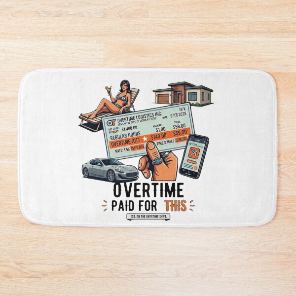 Item preview, Overtime Paid For This Retro Paycheck designed and sold by VintryOff.