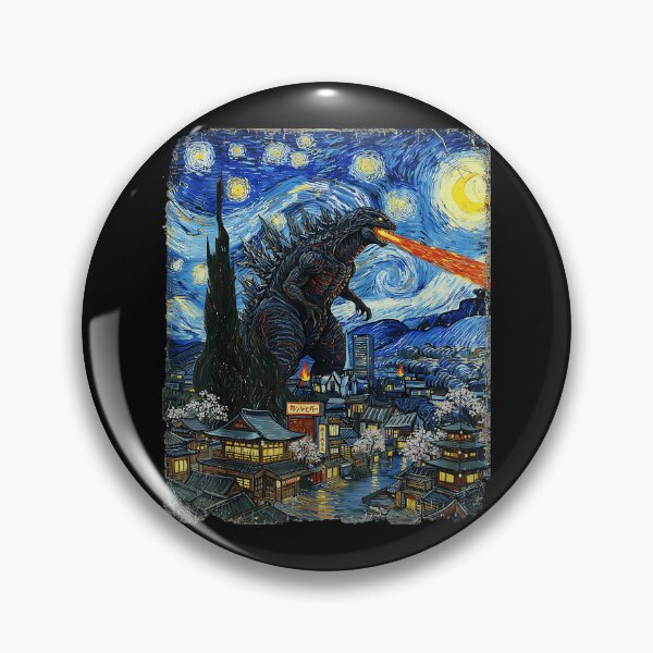 Item preview,  Kaiju Japanese City Night Sky designed and sold by SeraXYZ.