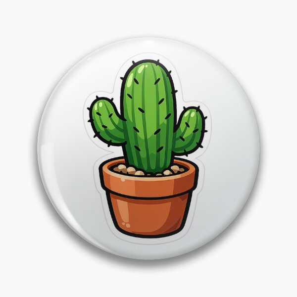 Item preview, Simple cactus plant in pot sticker designed and sold by OmarStore97.
