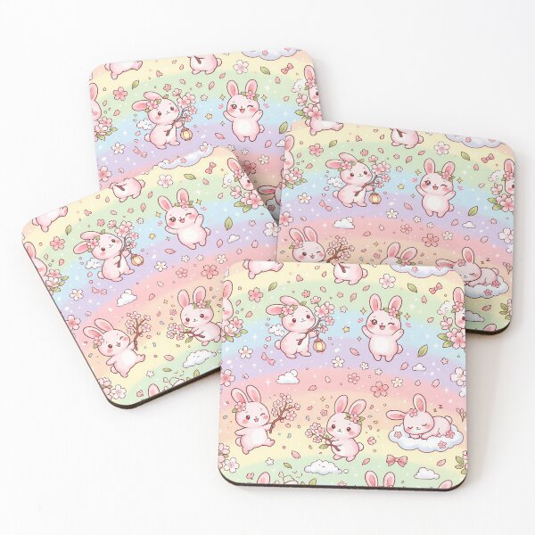 Item preview, Super Cute Sakura Bunnies designed and sold by FunFitsFactory.