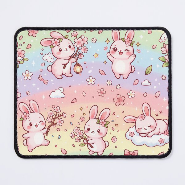 Item preview, Super Cute Sakura Bunnies designed and sold by FunFitsFactory.