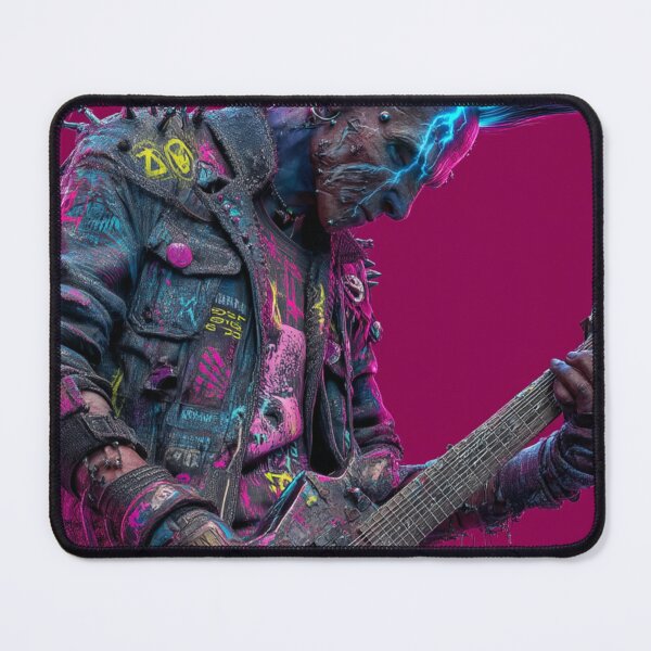 Item preview,  Punk Rebel Alien ultimate Rock Overlord — Bold Neon Cosmic Punk Art Print designed and sold by CosmicRockArt.