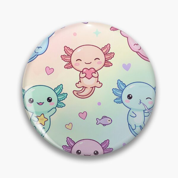 Item preview, Super Cute Kawaii Axolotls designed and sold by FunFitsFactory.