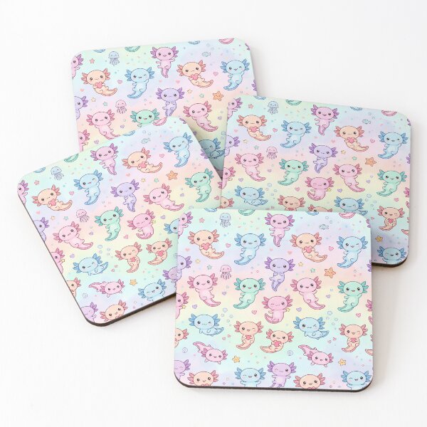 Item preview, Super Cute Kawaii Axolotls designed and sold by FunFitsFactory.