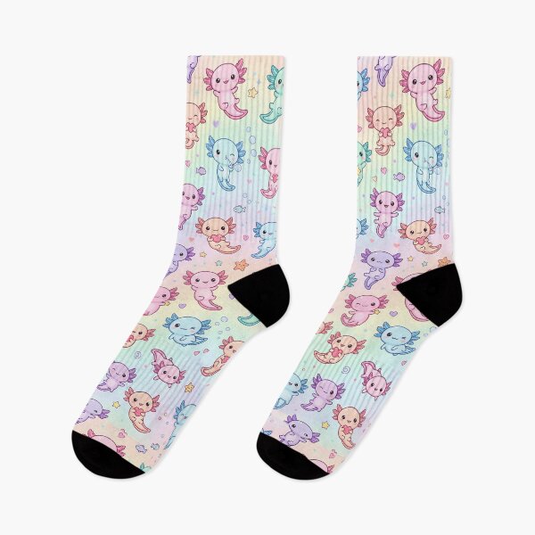 Item preview, Super Cute Kawaii Axolotls designed and sold by FunFitsFactory.