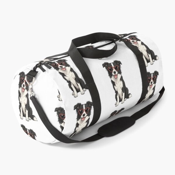 Item preview, Cool Black and White Border Collie in Heart Sunglasses designed and sold by pixiedustpaint.