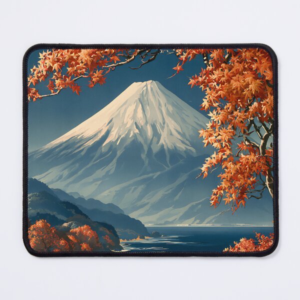 Item preview, Japan Vintage Travel Poster Coastal Autumn Landscape designed and sold by Boddicca.