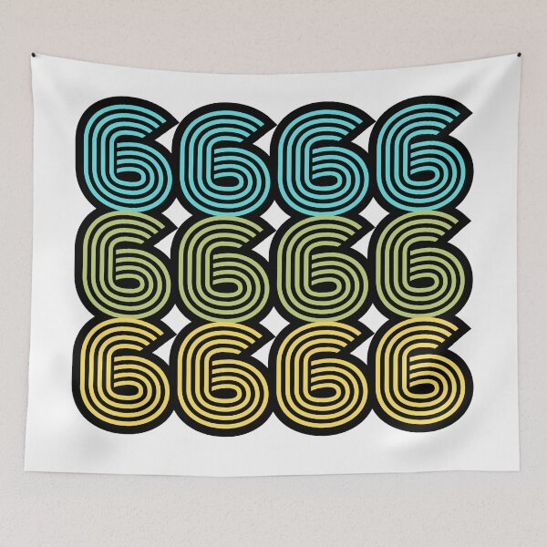 Item preview, 6666 Bold Numeric Typography Design designed and sold by variant designer.