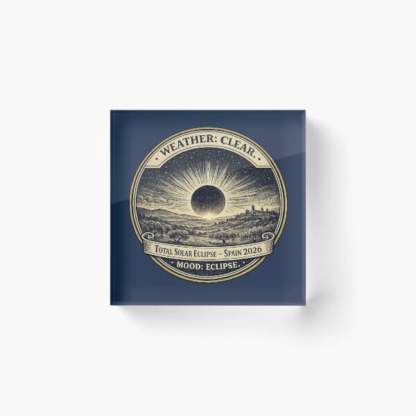 Item preview, Weather Clear Mood Eclipse Total Solar Eclipse Spain 2026 designed and sold by CalmCapy Co.