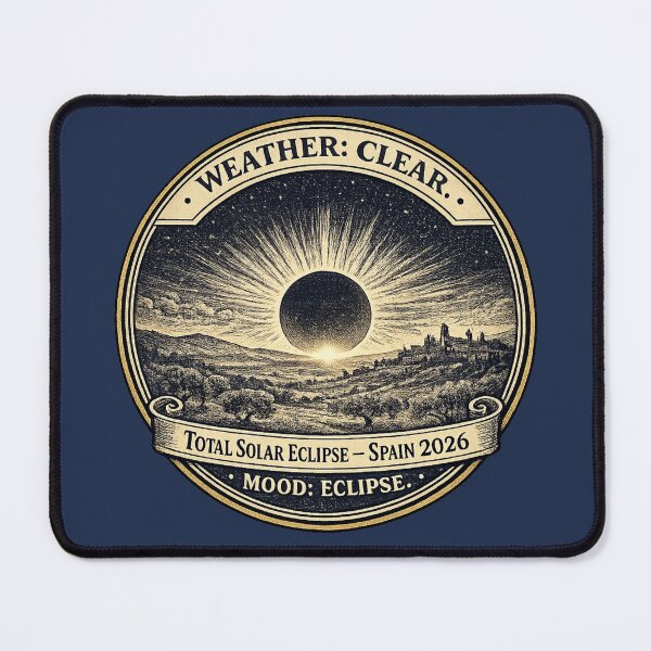 Item preview, Weather Clear Mood Eclipse Total Solar Eclipse Spain 2026 designed and sold by CalmCapy Co.