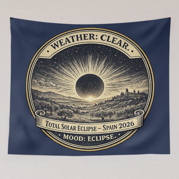 Item preview, Weather Clear Mood Eclipse Total Solar Eclipse Spain 2026 designed and sold by CalmCapy Co.