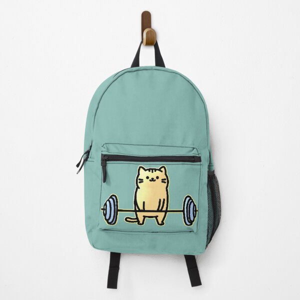 Item preview, Kawaii Gym Cat Lifting Weights Fitness Funny designed and sold by AstronautMerch.