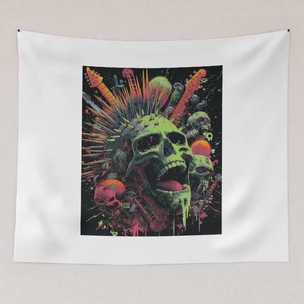 Item preview, Punk Rock crazy birth of Cosmic Entity — Ultimate Rebellion Art Print designed and sold by CosmicRockArt.