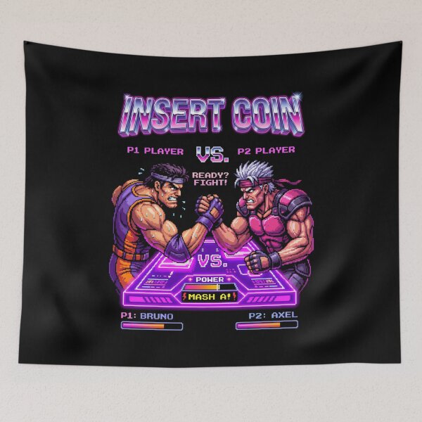 Item preview, Retro Gamer Arm Wrestling Battle Ready Fight designed and sold by SplashTastic.