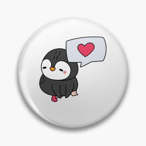 Item preview, Cute Penguin With Heart Speech Bubble designed and sold by IN Tales.