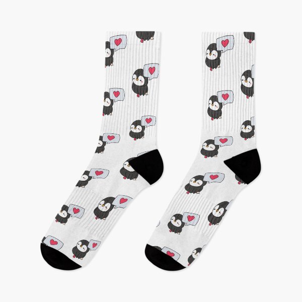 Item preview, Cute Penguin With Heart Speech Bubble designed and sold by IN Tales.