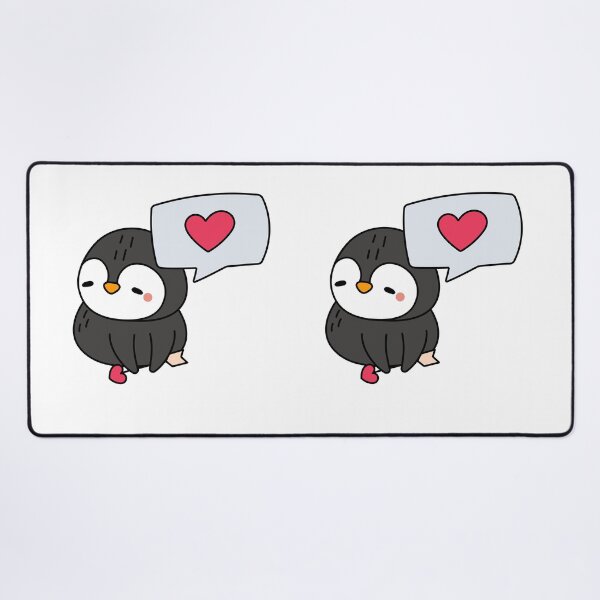 Item preview, Cute Penguin With Heart Speech Bubble designed and sold by IN Tales.