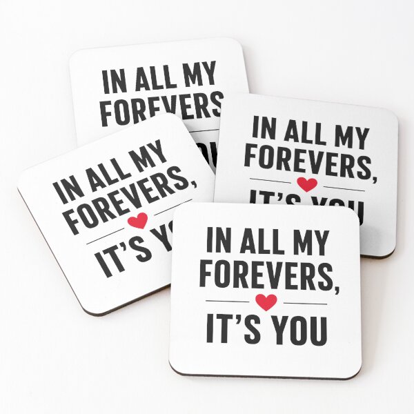 Item preview, In All My Forevers It's You | Minimalist Romantic Love Design designed and sold by Lovestickerco.
